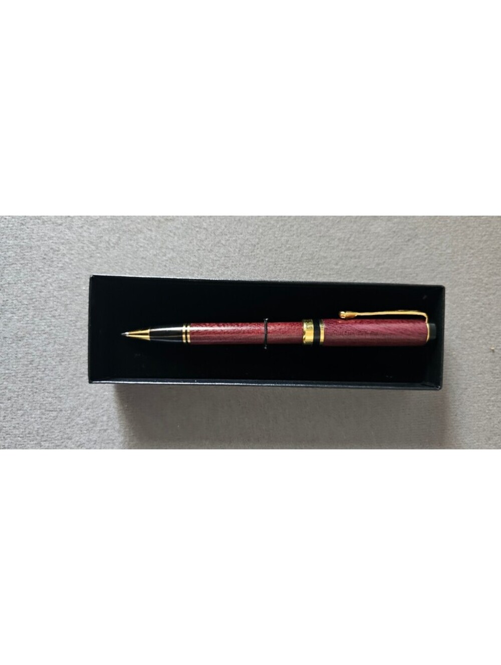 Woods Purpleheart Quality Rollerball Pen Burgundy with 24k plated Gold Trim